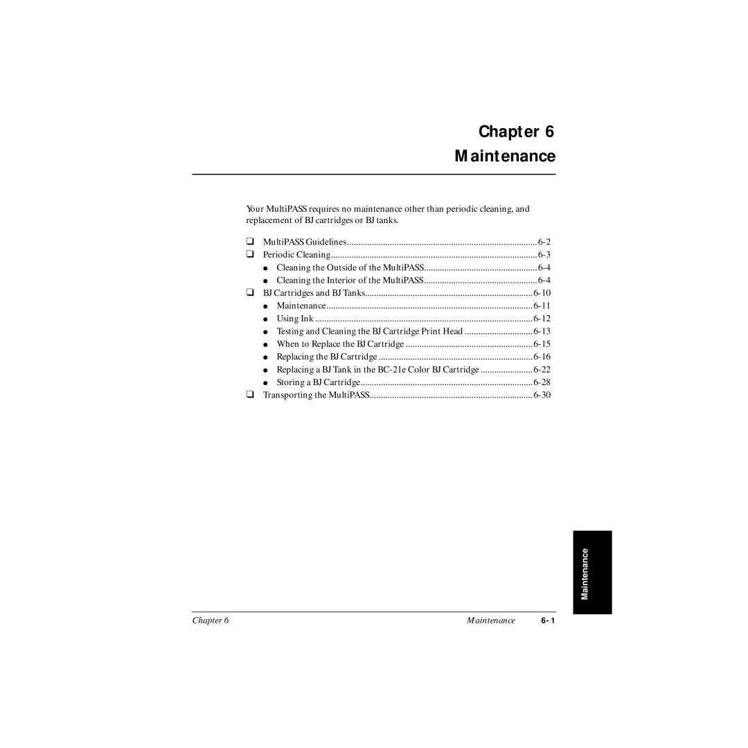 Canon MP-C545 user manual Chapter Maintenance 