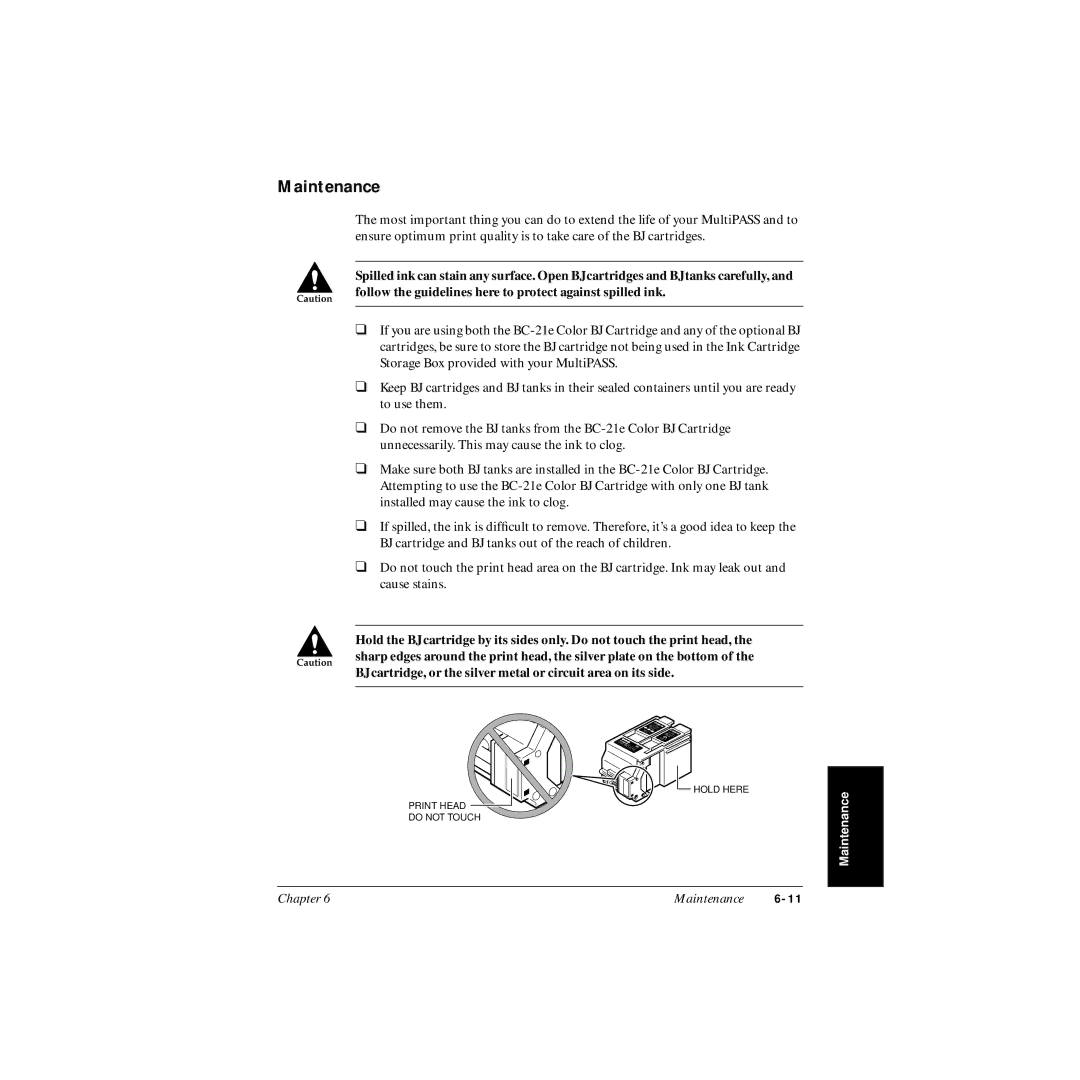 Canon MP-C545 user manual Maintenance 