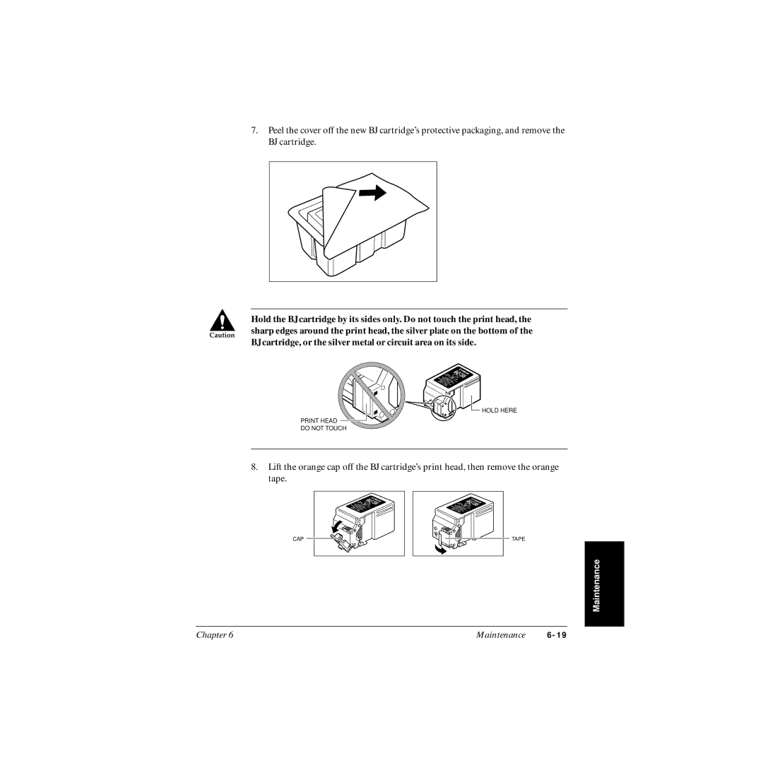 Canon MP-C545 user manual Print Head do not Touch Hold Here 