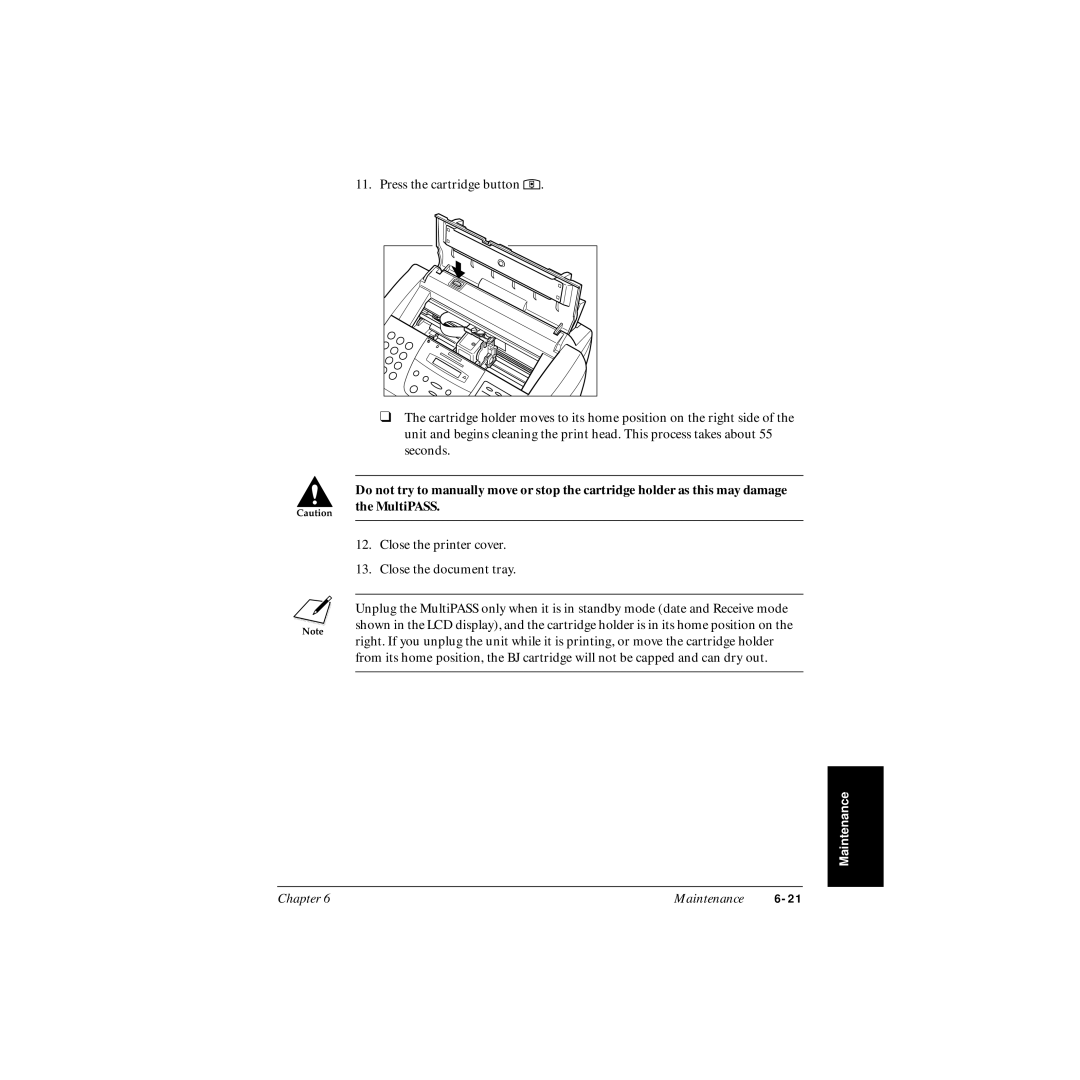 Canon MP-C545 user manual Chapter Maintenance 