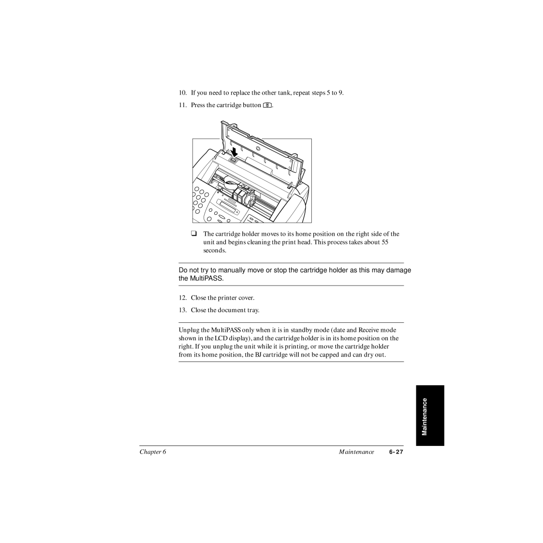 Canon MP-C545 user manual Chapter Maintenance 