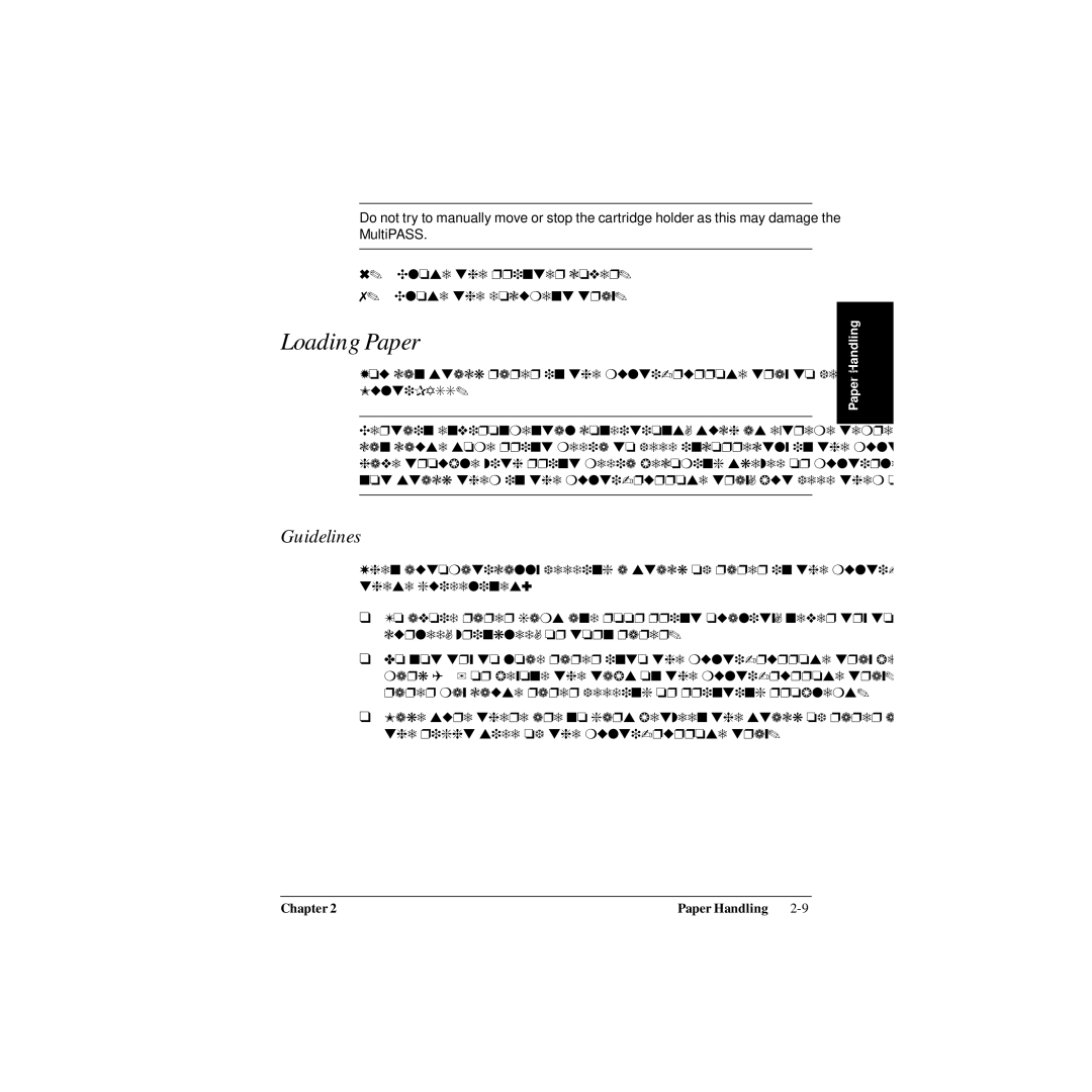 Canon MP-C545 user manual Loading Paper, Guidelines 