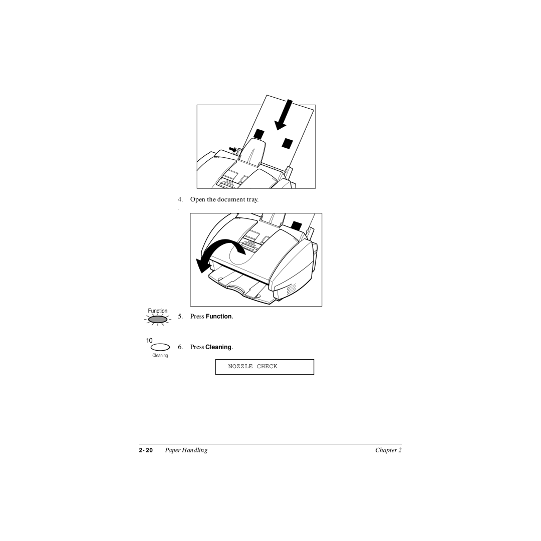 Canon MP-C545 user manual Press Function Press Cleaning 