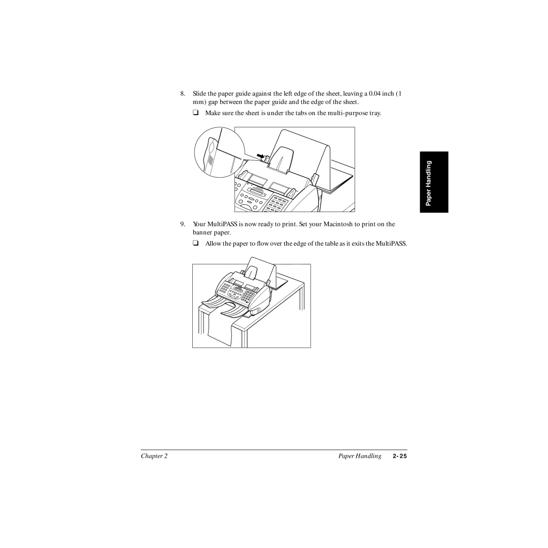 Canon MP-C545 user manual Chapter Paper Handling 