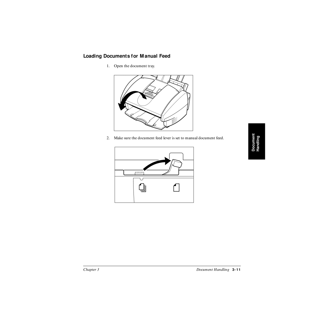 Canon MP-C545 user manual Loading Documents for Manual Feed 