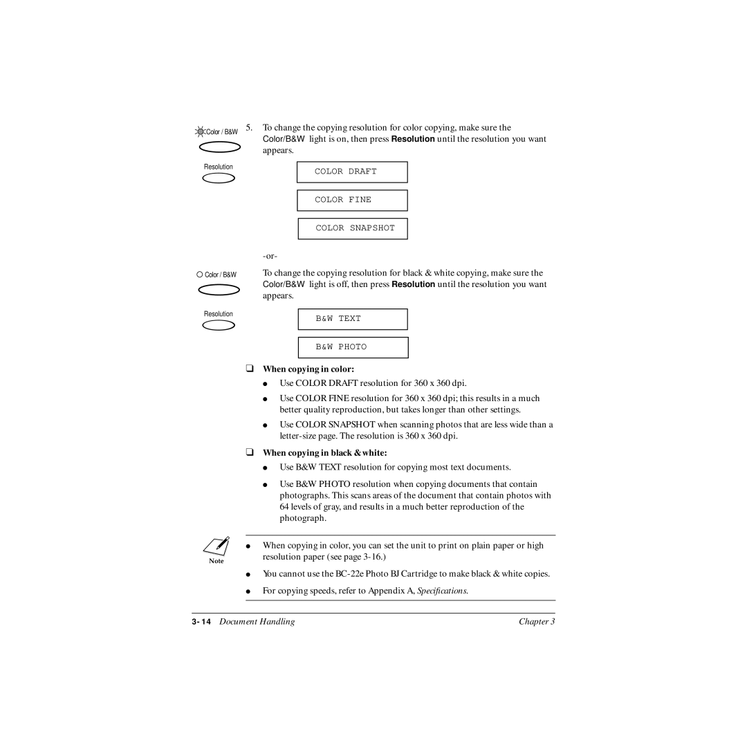 Canon MP-C545 user manual When copying in color, When copying in black & white 