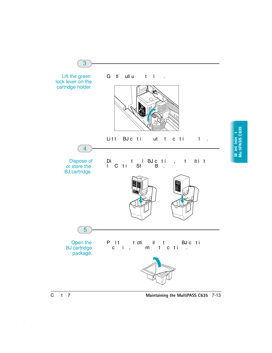 Canon MP-C635 user manual Lift the green, Package 