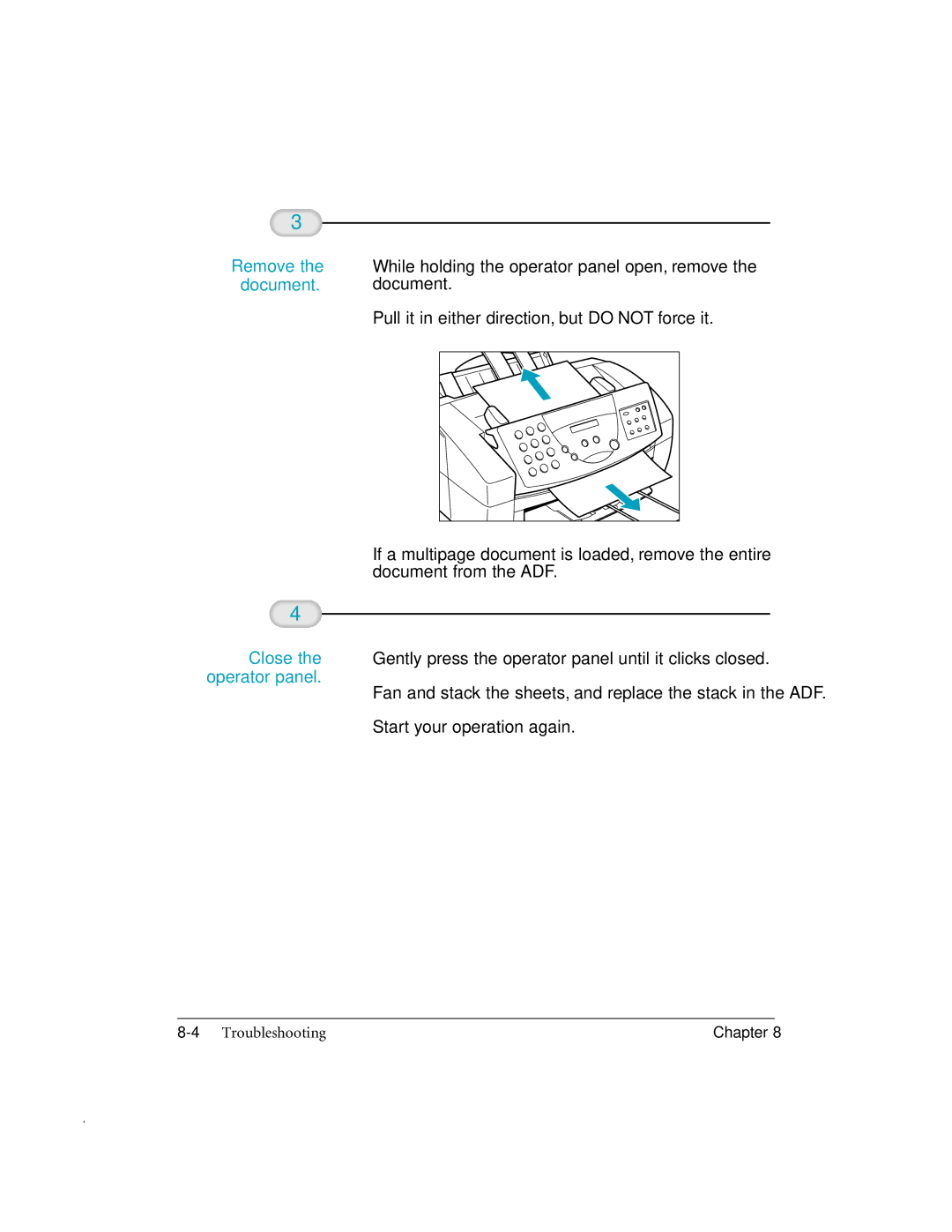 Canon MP-C635 user manual Remove the document Close the operator panel 