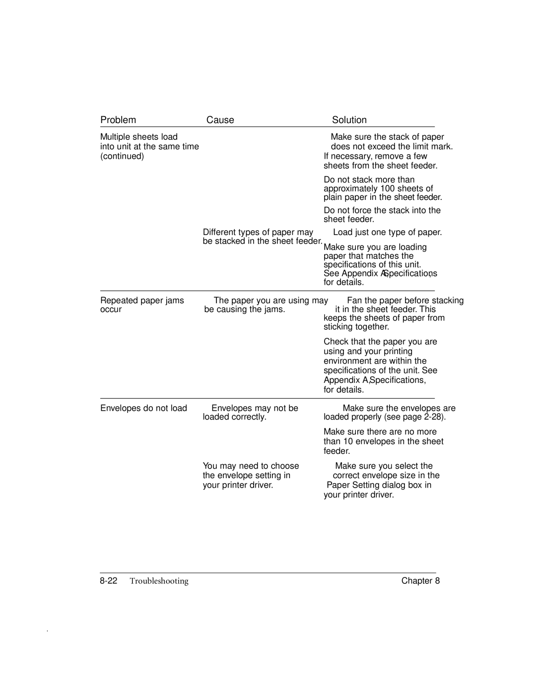 Canon MP-C635 user manual Appendix A, Specifications 