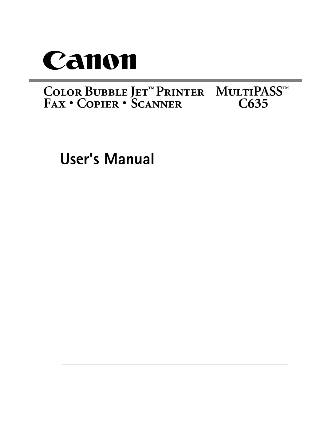 Canon MP-C635 user manual 