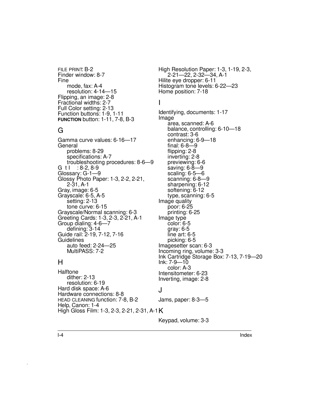 Canon MP-C635 user manual High Resolution Paper 1-3, 1-19 