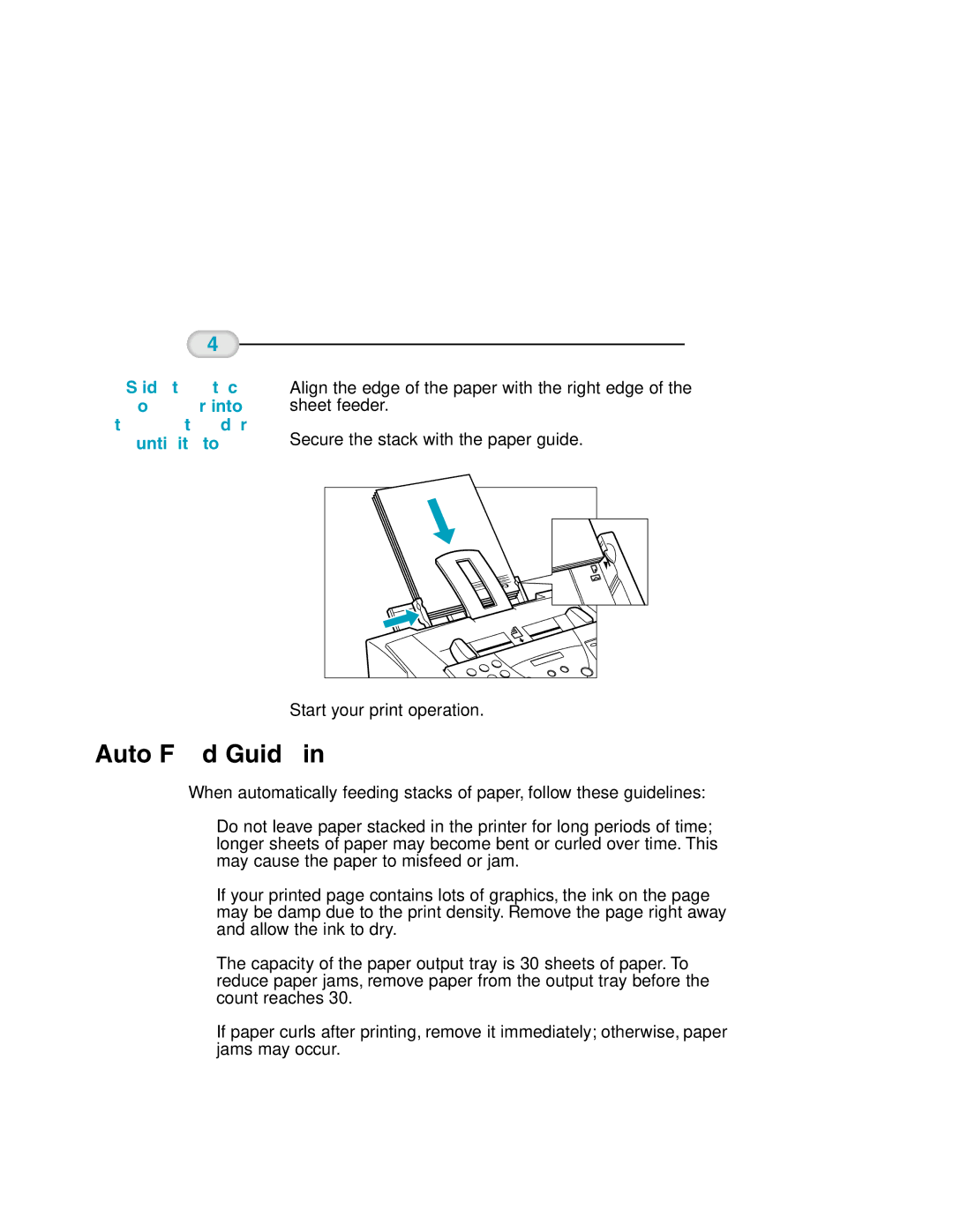 Canon MP-C635 user manual Auto Feed Guidelines 