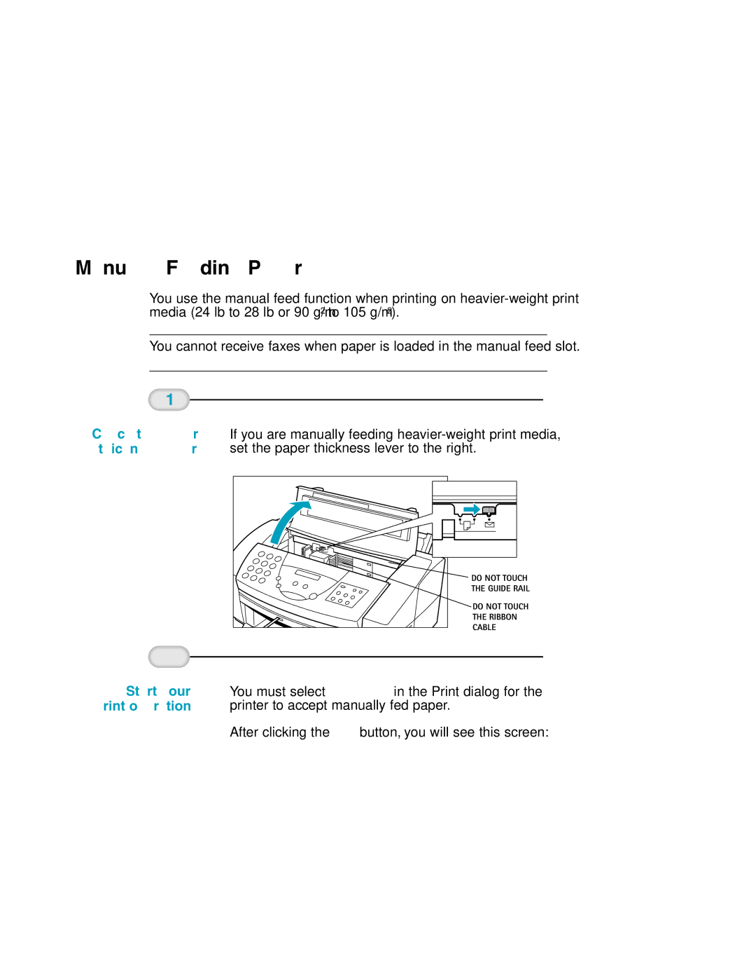 Canon MP-C635 user manual Manually Feeding Paper 