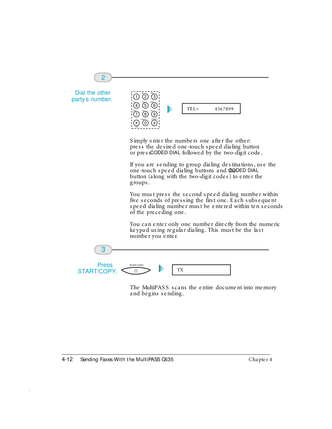 Canon MP-C635 user manual Dial the other party’s number 