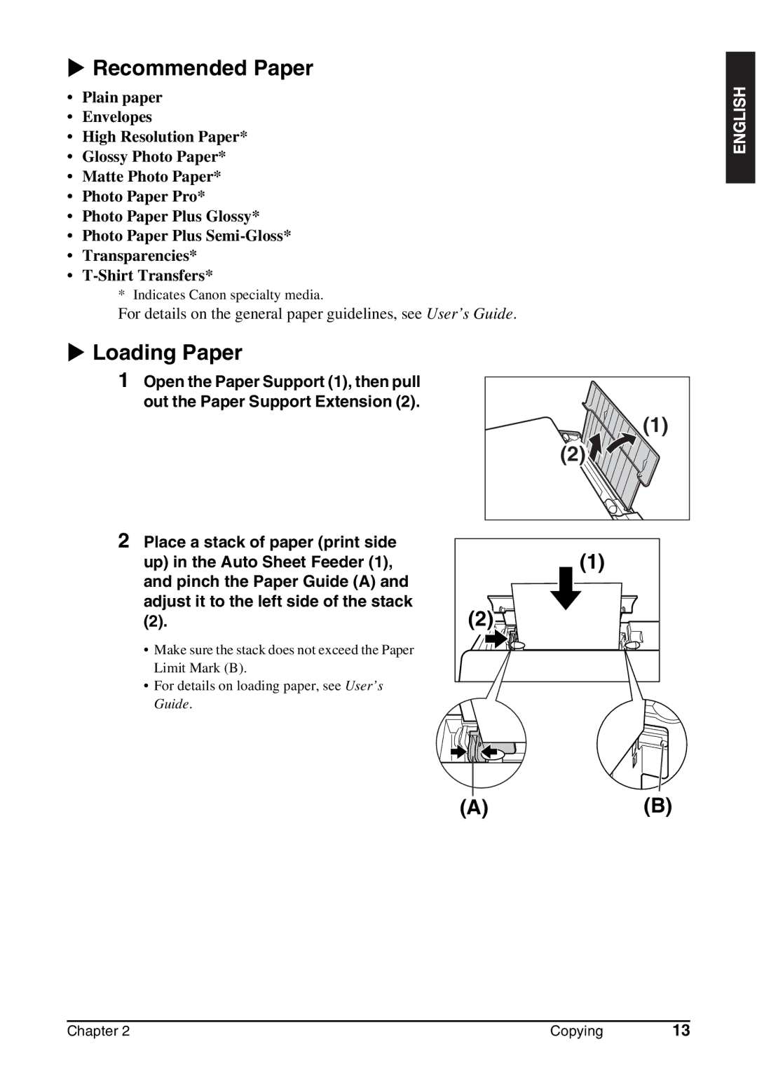 Canon MP130 manual Recommended Paper, Loading Paper 