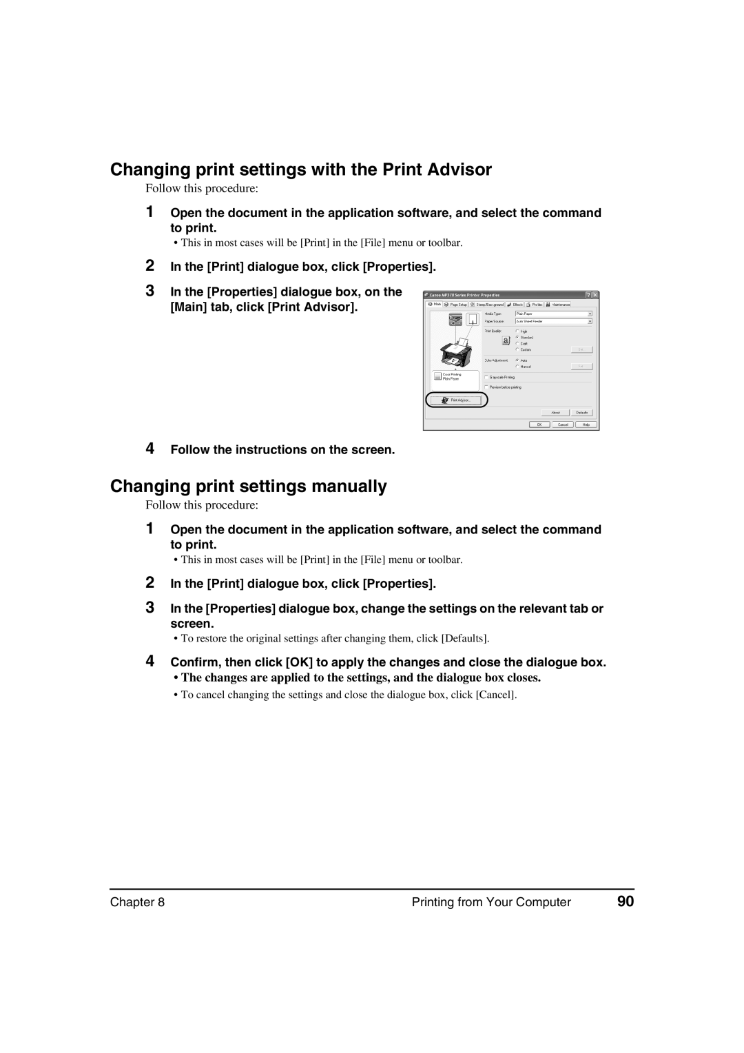 Canon MP360, MP370 manual 