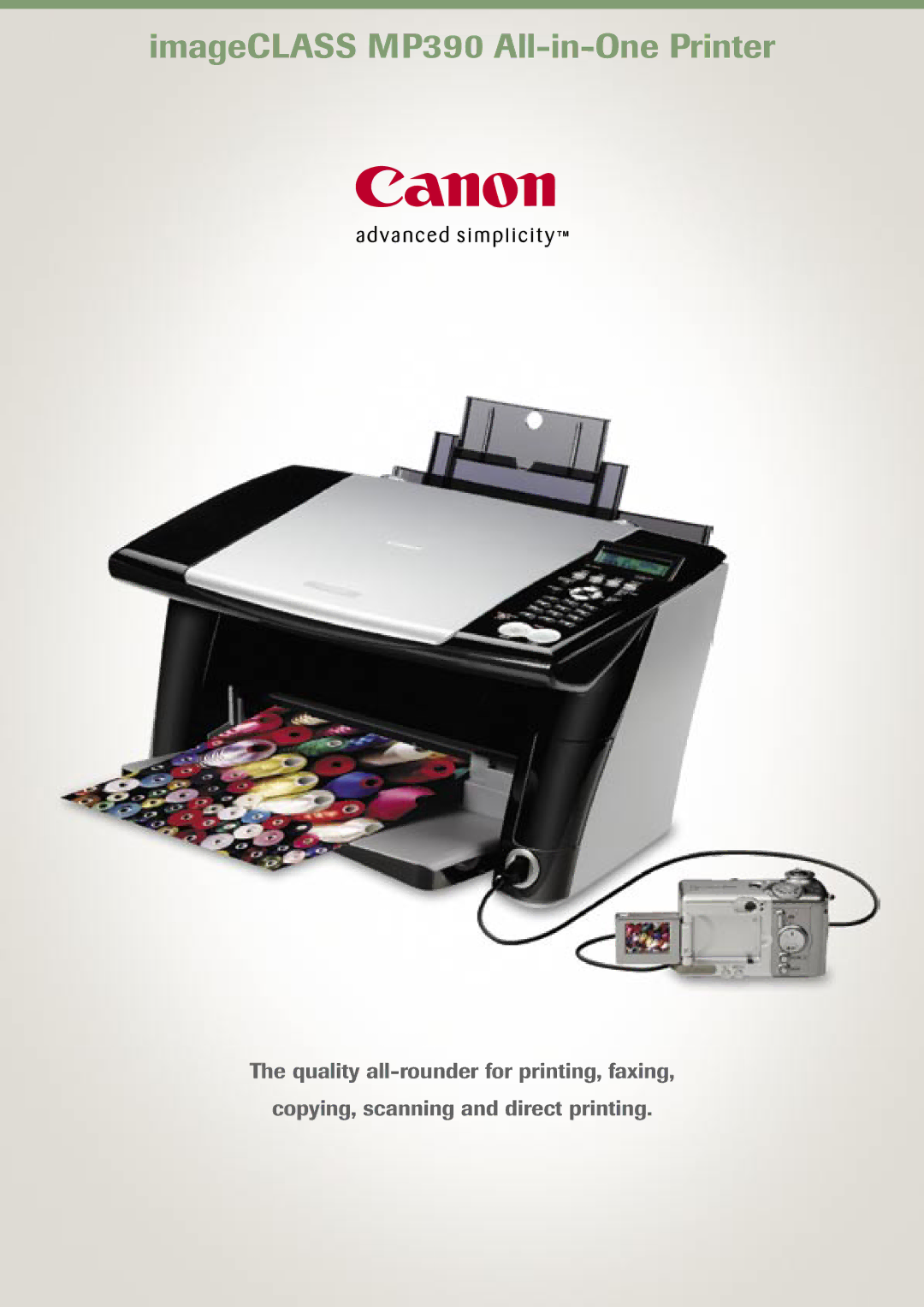 Canon manual ImageCLASS MP390 All-in-One Printer 