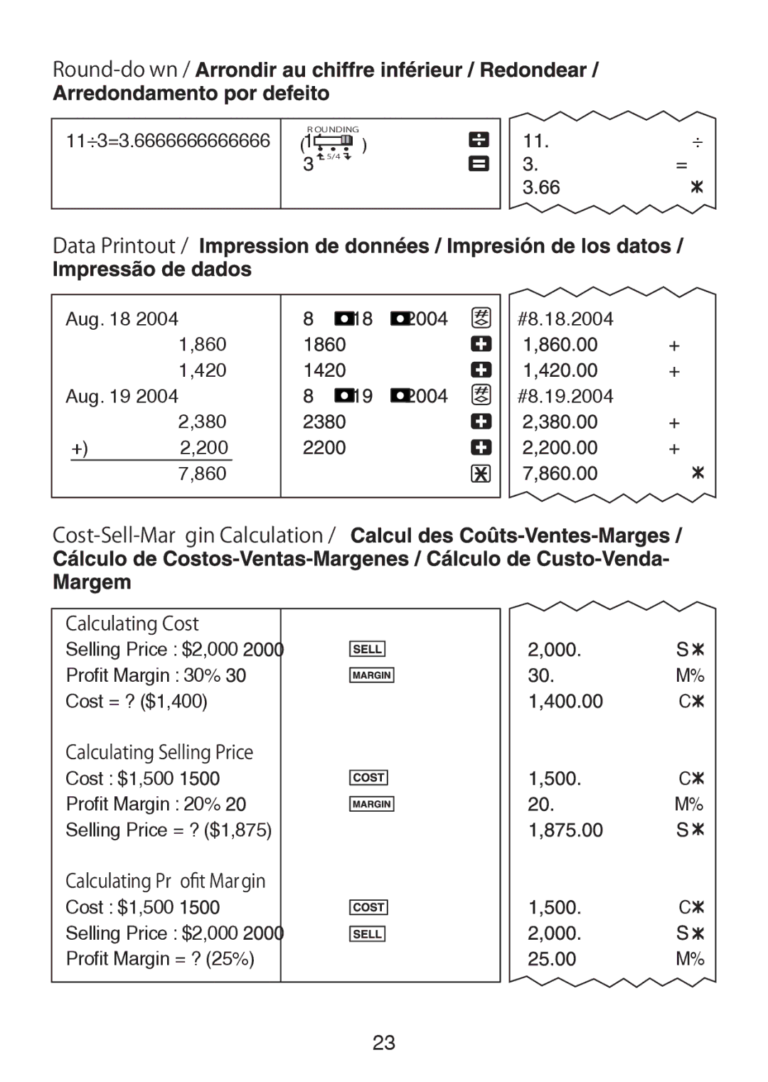 Canon MP41DHII manual Round-do wn 