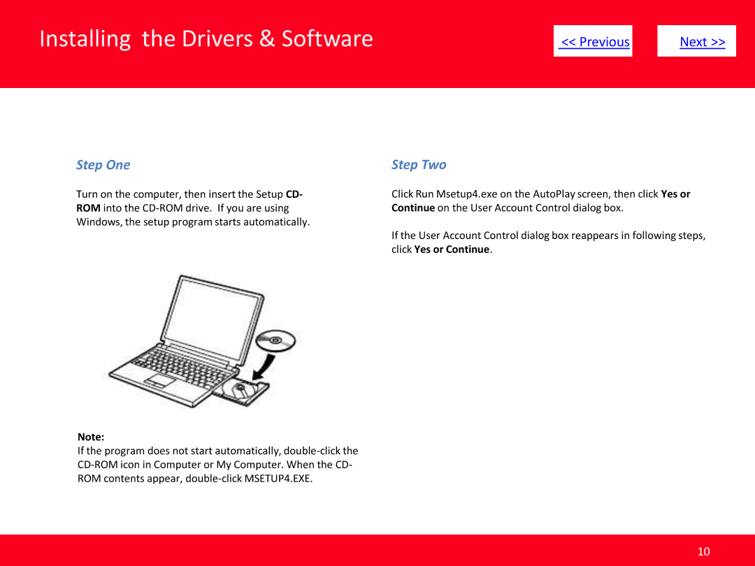 Canon MP495 manual Step One Step Two, Click Yes or Continue 