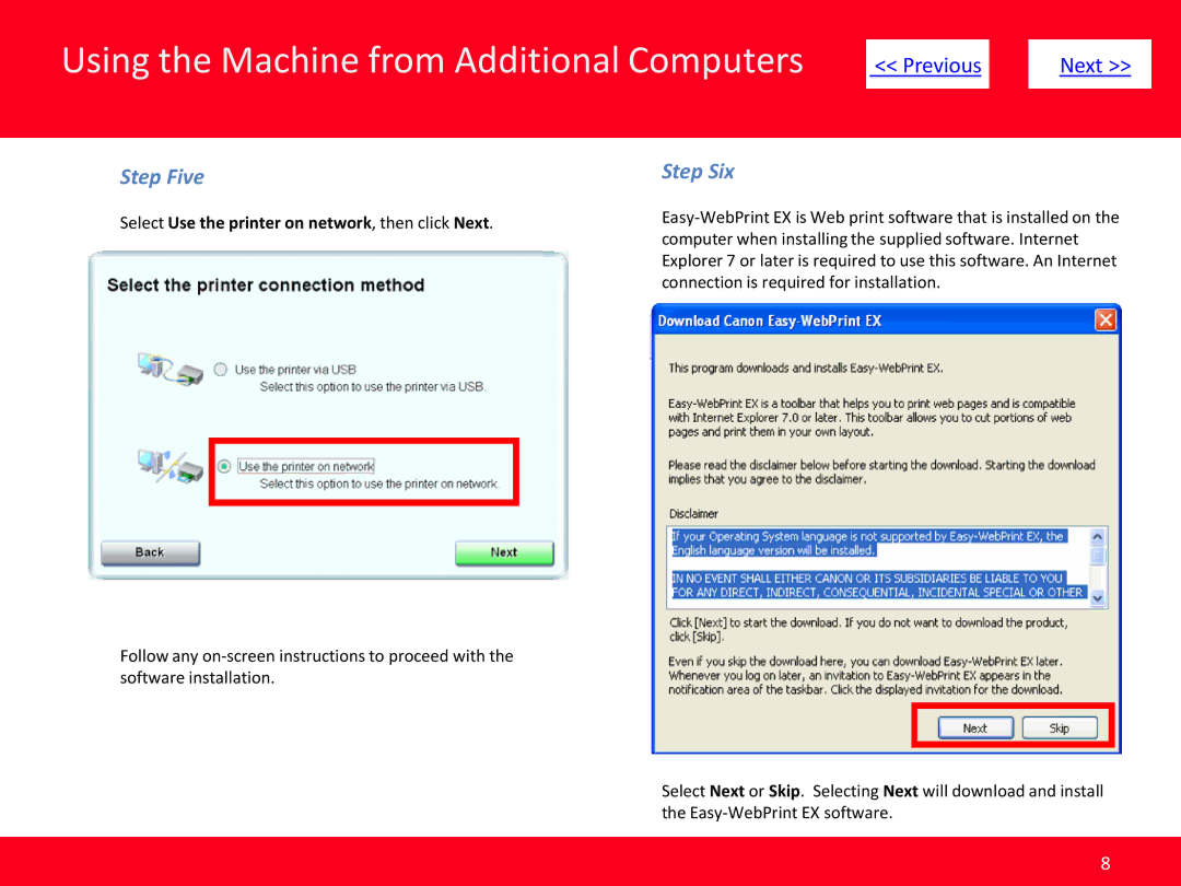 Canon MP495 manual Step Five, Step Six 