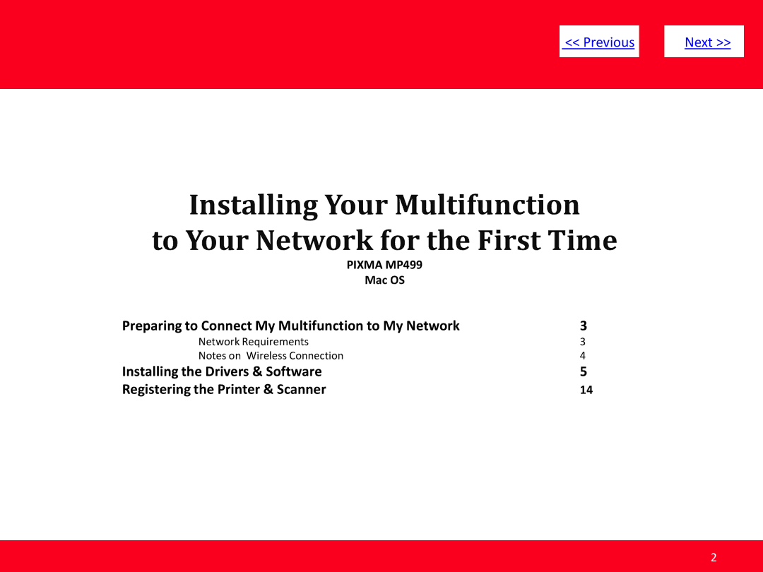 Canon MP499 manual Network Requirements 