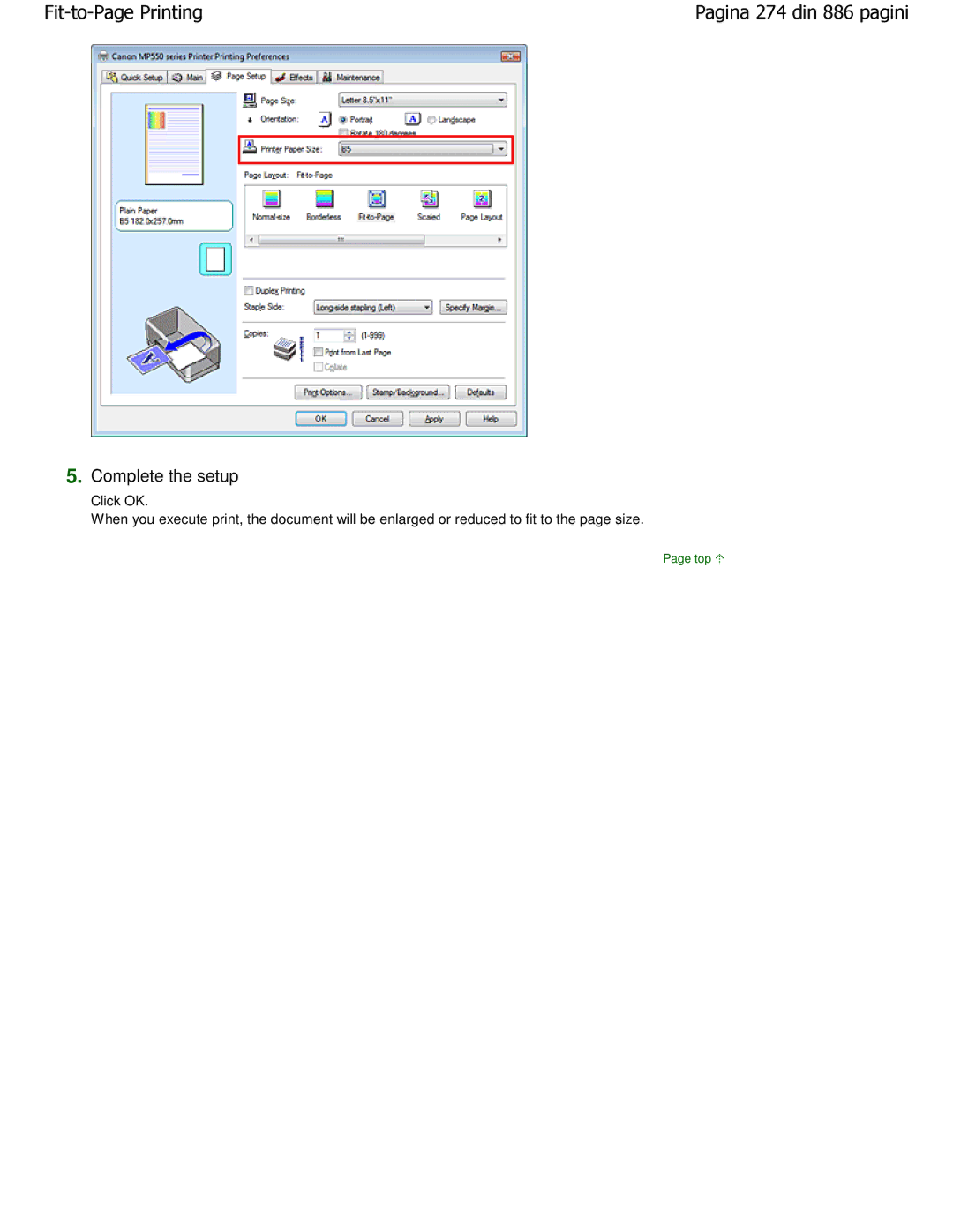 Canon MP550 manual Complete the setup 