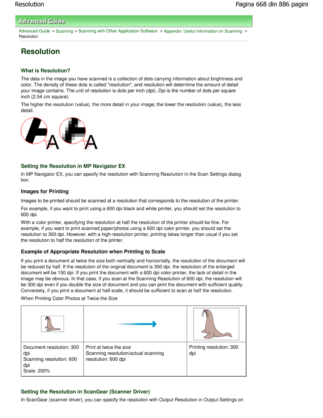 Canon MP550 manual What is Resolution?, Setting the Resolution in MP Navigator EX 