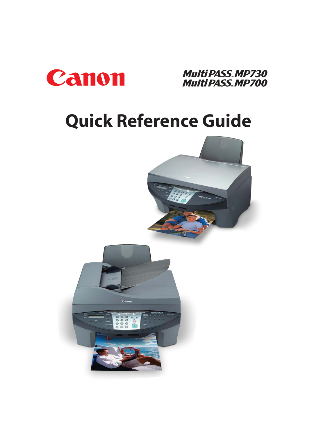 Canon MP730, MP700 manual Quick Reference Guide 