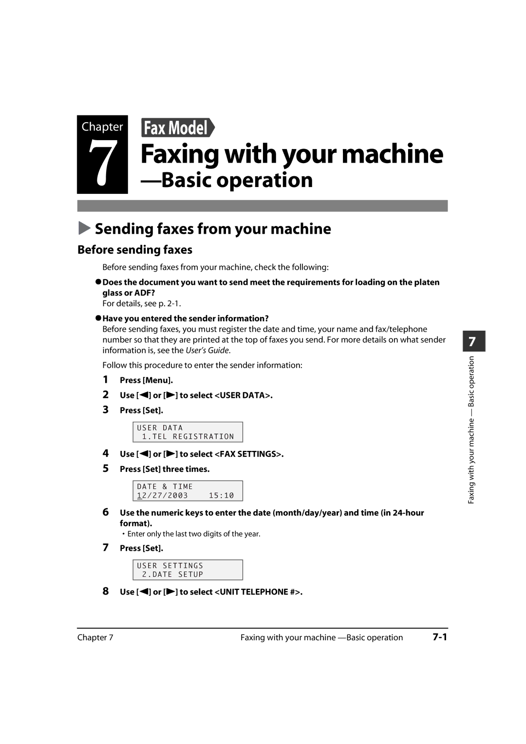 Canon MP700, MP730 manual Sending faxes from your machine, Before sending faxes 