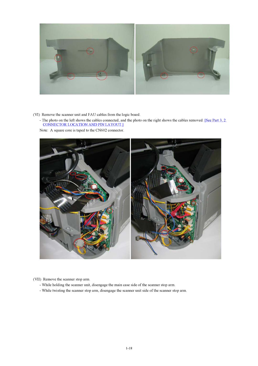 Canon MP800 manual Connector Location and PIN Layout 