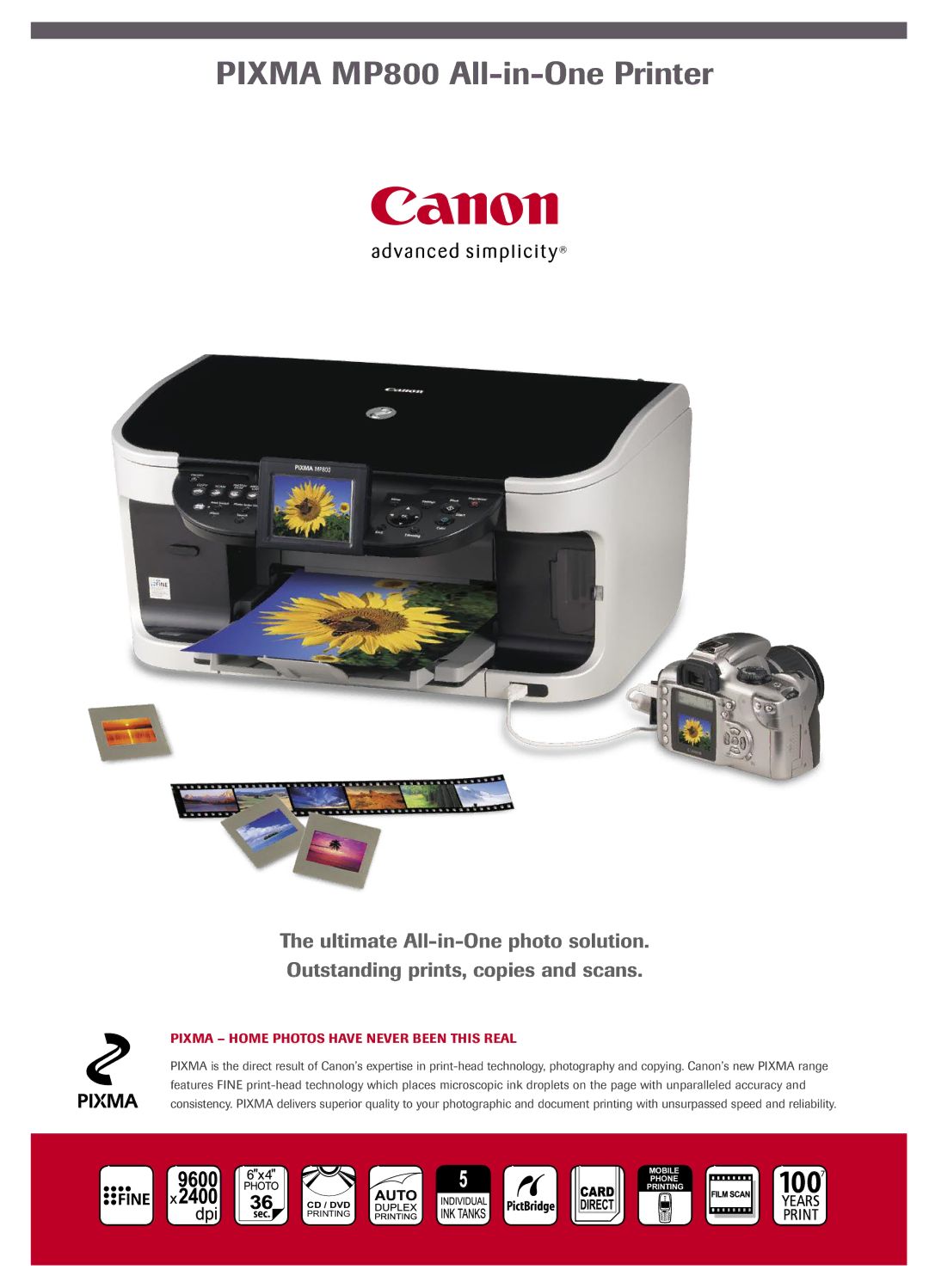 Canon manual Pixma MP800 