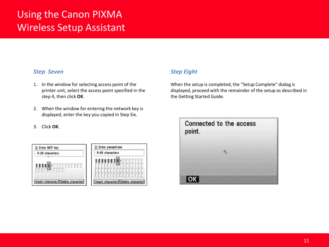 Canon MX640, MP990, MP560 manual Step Seven, Step Eight 