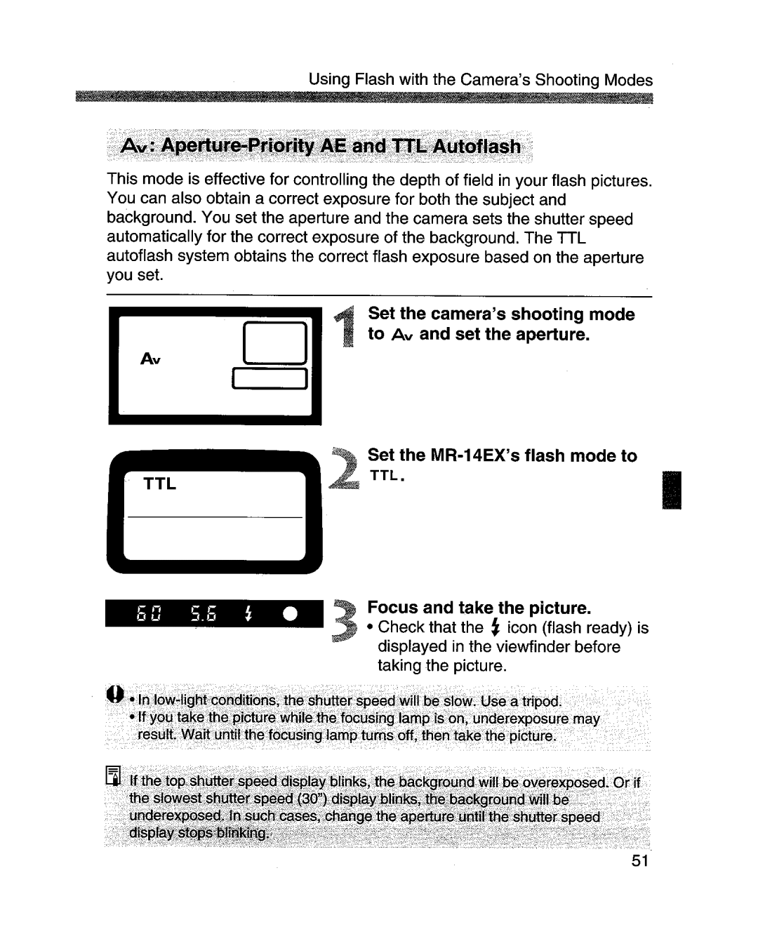 Canon MR-14EXl manual Ttl 