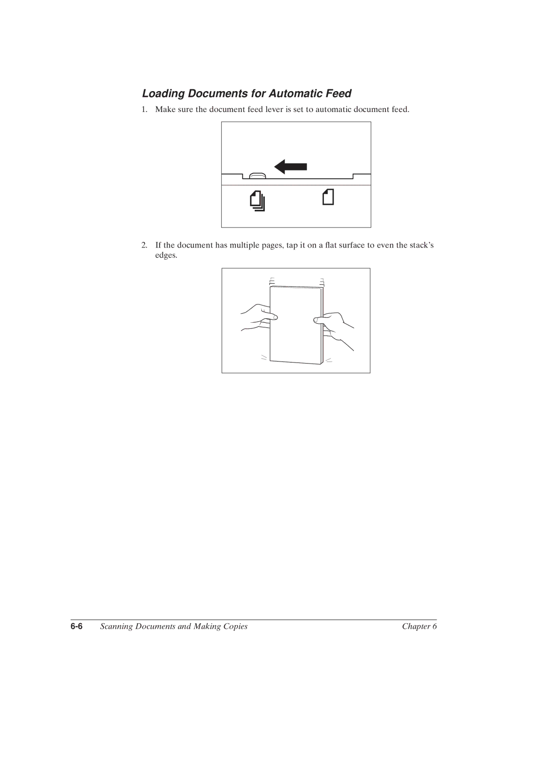 Canon MultiPASSTM C50 manual Loading Documents for Automatic Feed 