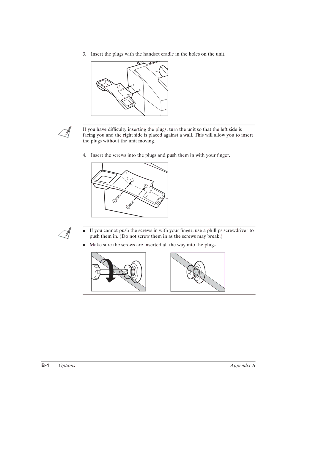 Canon MultiPASSTM C50 manual 4Options Appendix B 