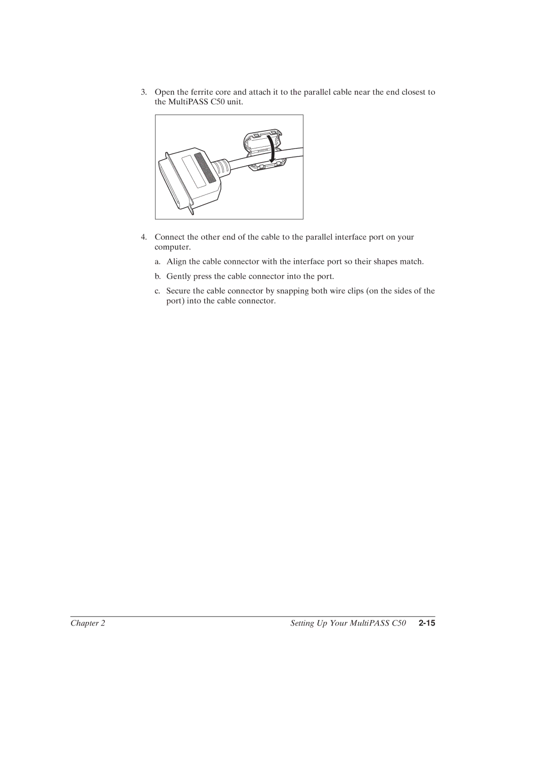 Canon MultiPASSTM C50 manual Chapter Setting Up Your MultiPASS C50 