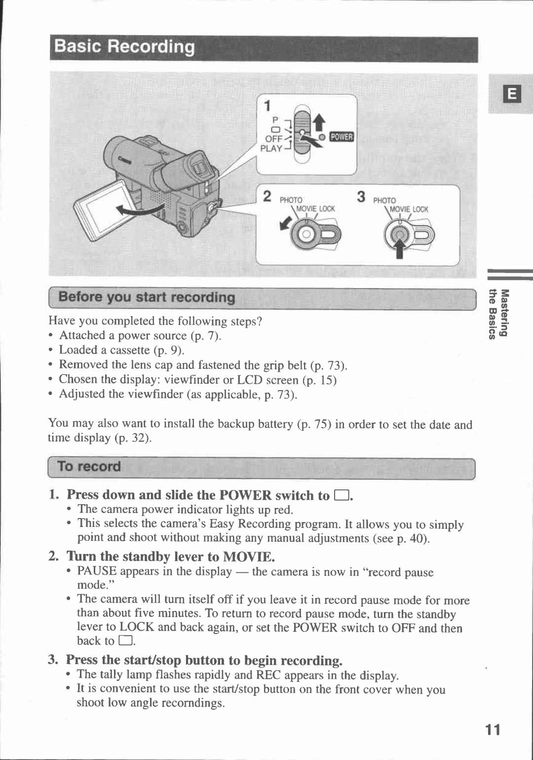 Canon MV10I, MV 10 manual 