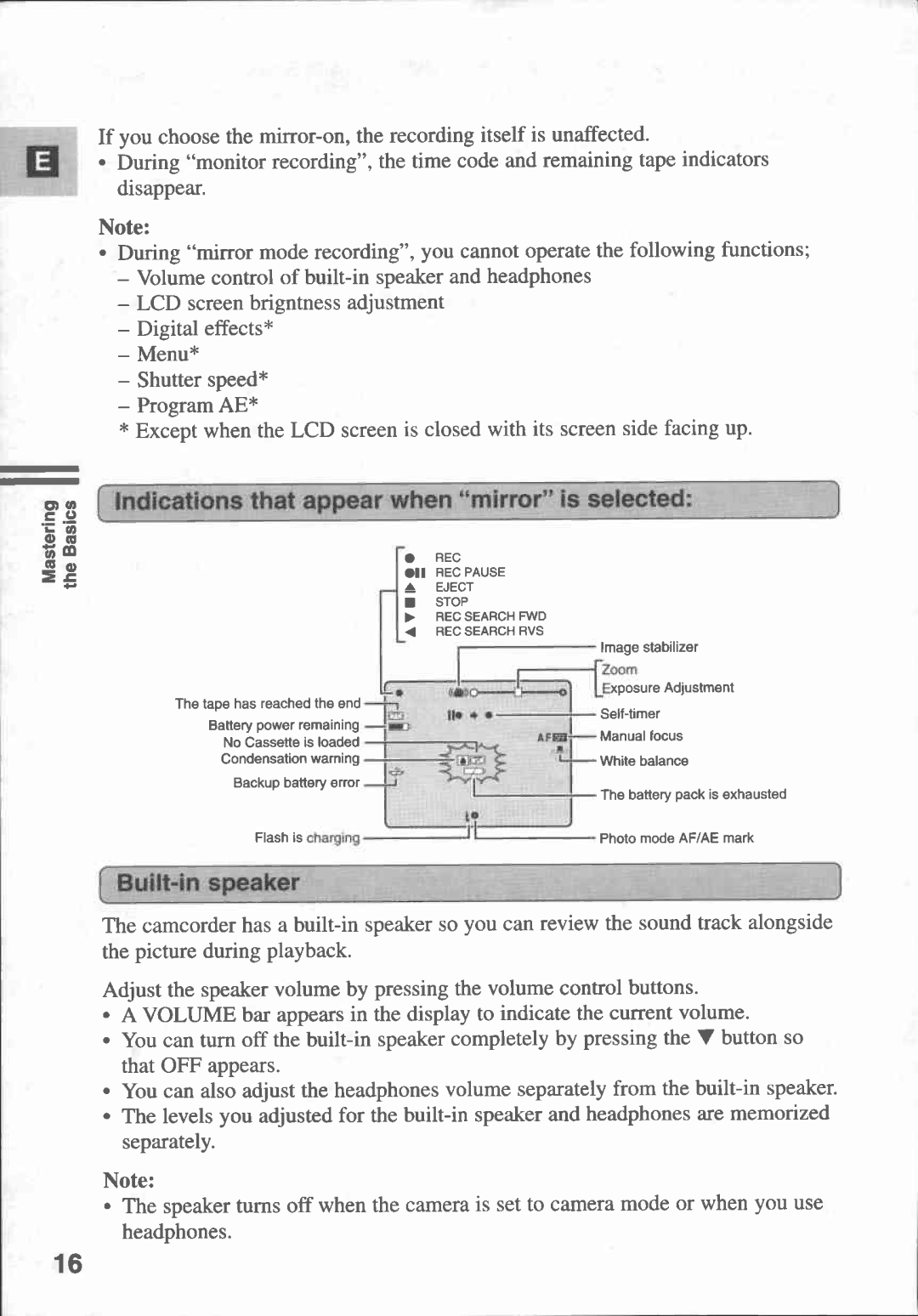 Canon MV 10, MV10I manual 