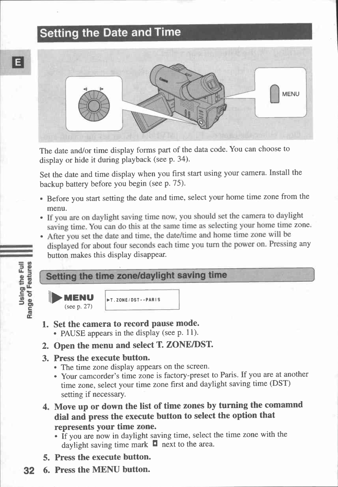 Canon MV 10, MV10I manual 