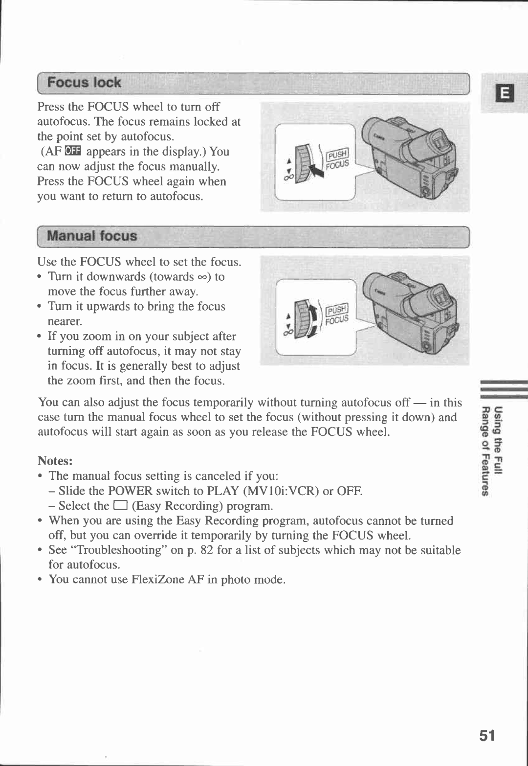 Canon MV10I, MV 10 manual 