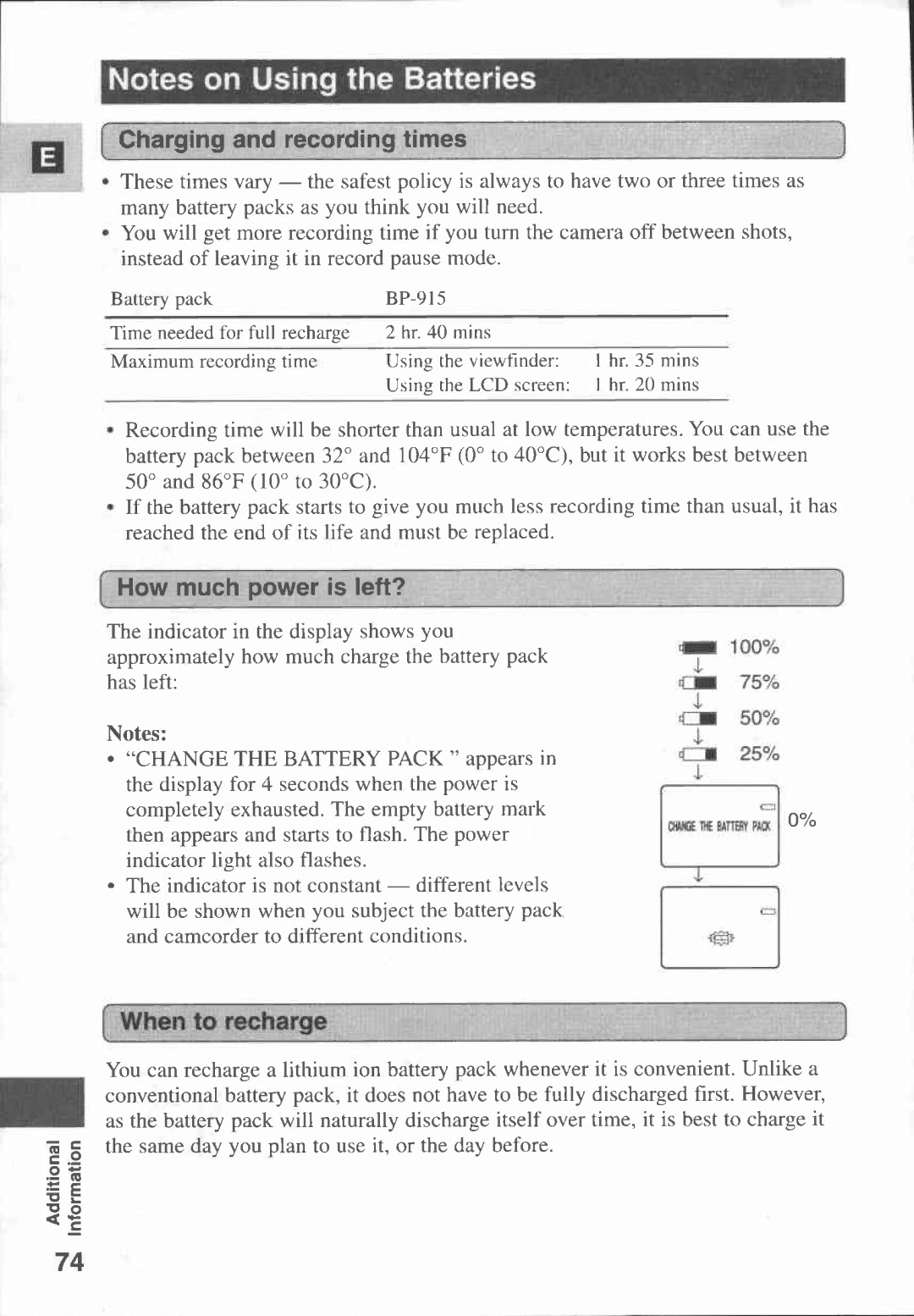 Canon MV 10, MV10I manual 