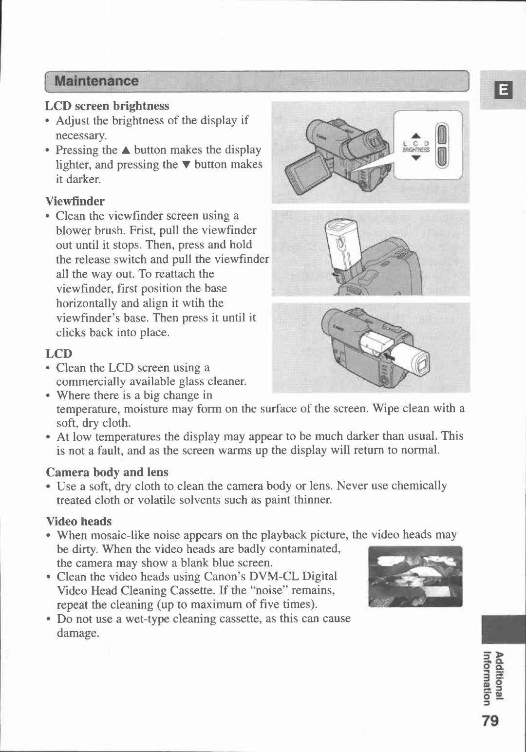 Canon MV10I, MV 10 manual 