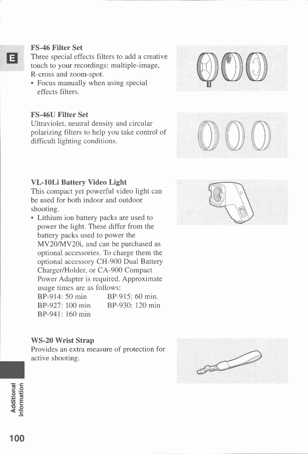 Canon MV 20, MV20I manual 