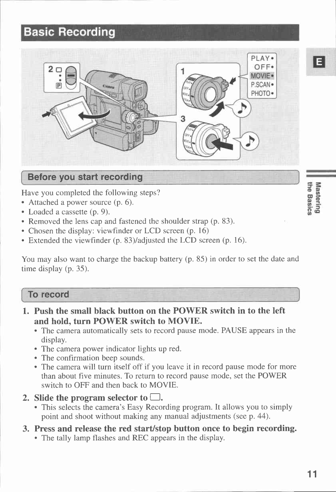 Canon MV20I, MV 20 manual 