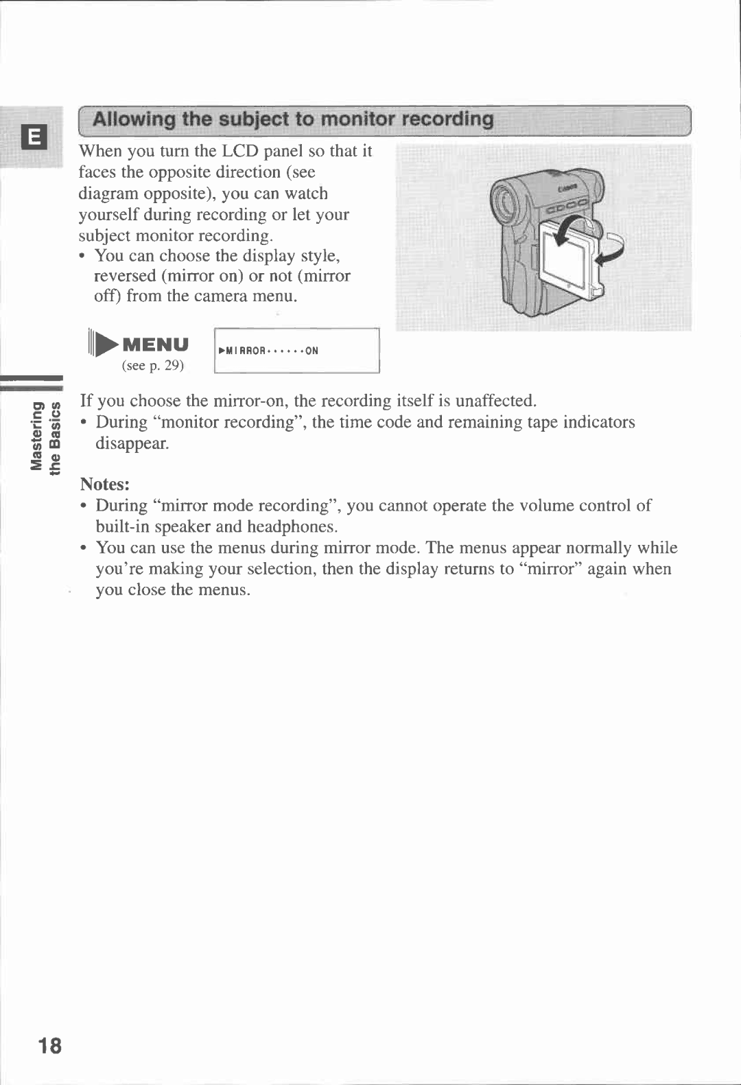 Canon MV 20, MV20I manual 