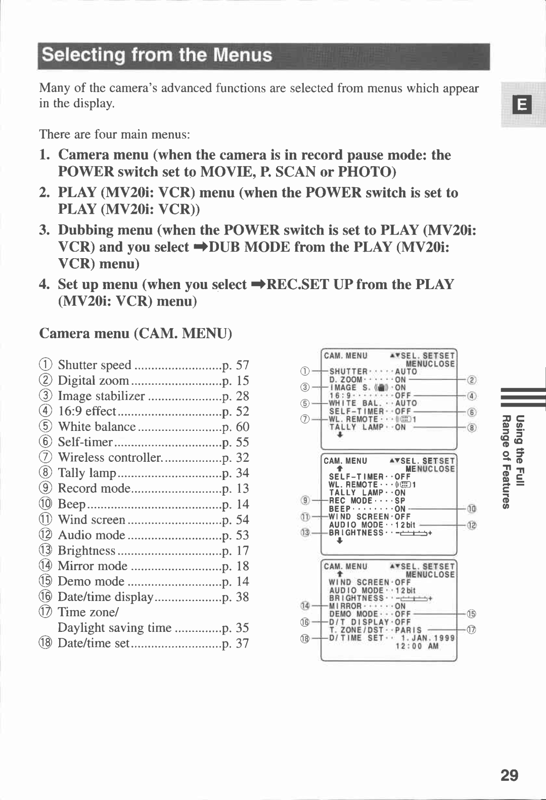 Canon MV20I, MV 20 manual 