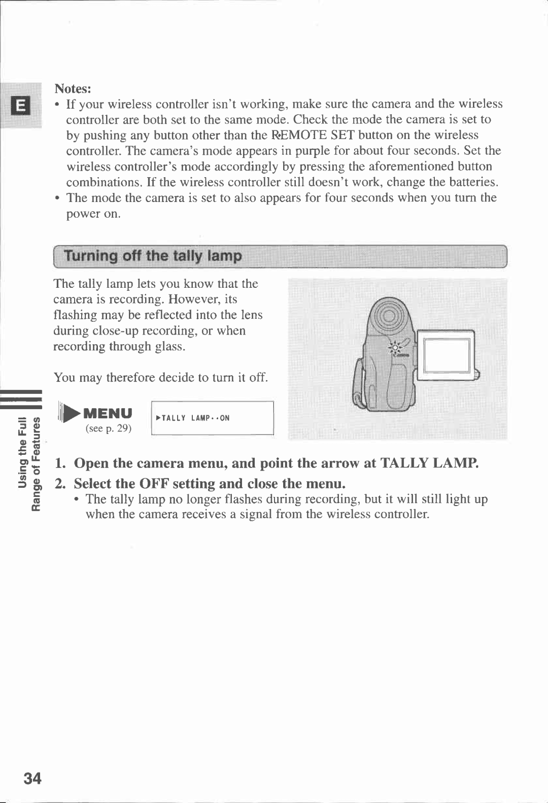 Canon MV 20, MV20I manual 