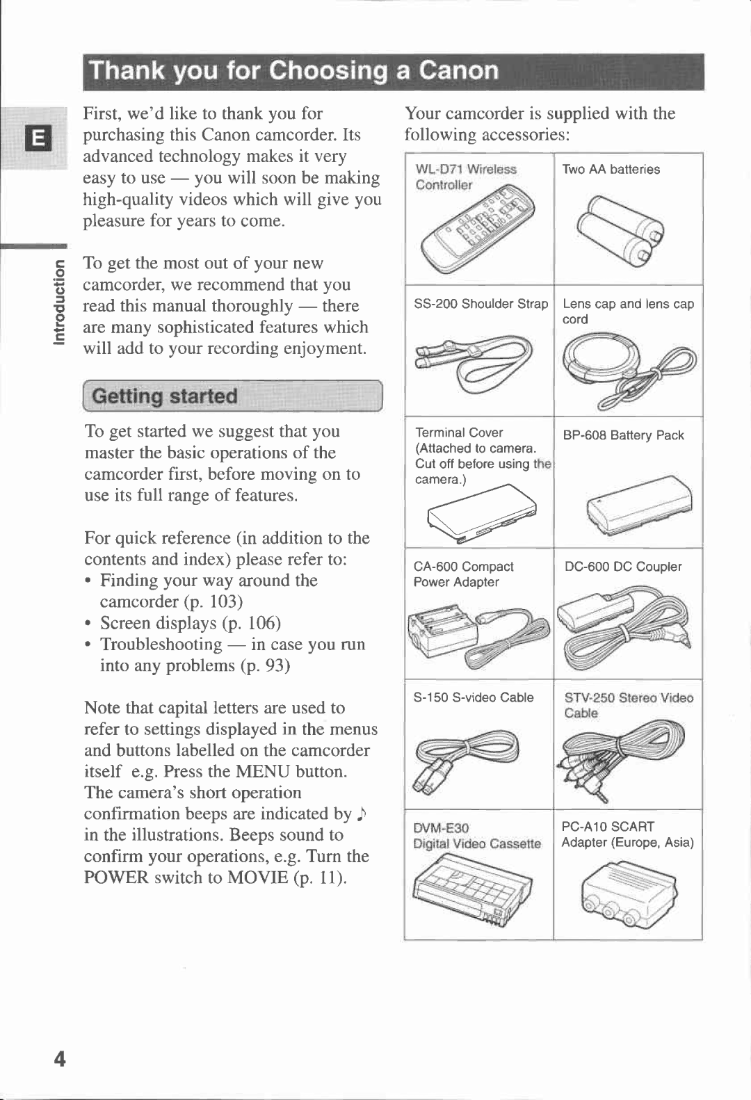 Canon MV 20, MV20I manual 