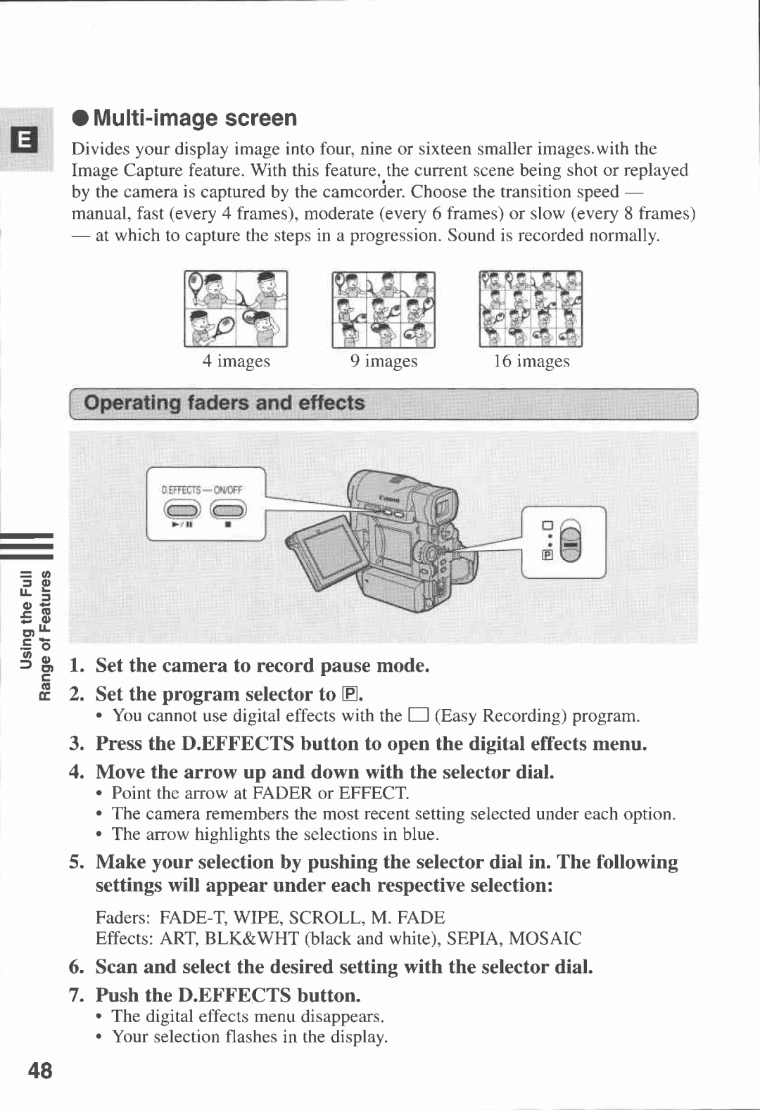 Canon MV 20, MV20I manual 