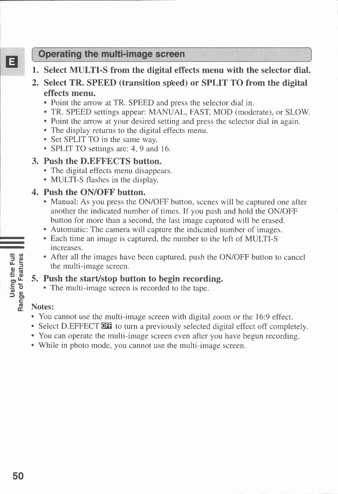 Canon MV 20, MV20I manual 